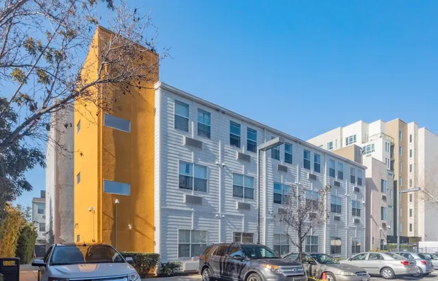 a front view of a building