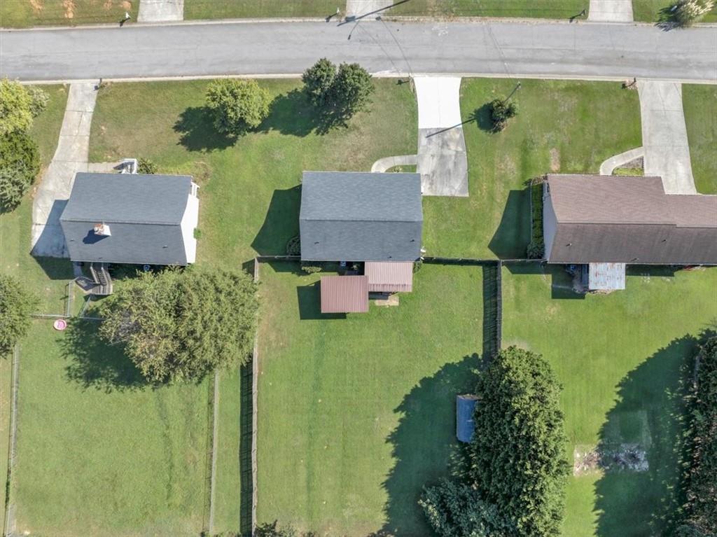 221 Pleasant Way Temple, GA 30179 - Photo 36 of 36 an aerial view of a house with a garden and yard