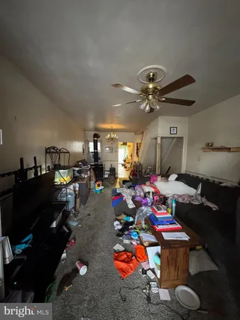 a living room with lots of furniture