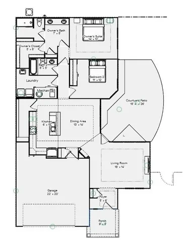 a view of a living room with kitchen