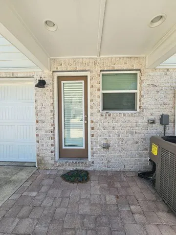 a view of a front door of house