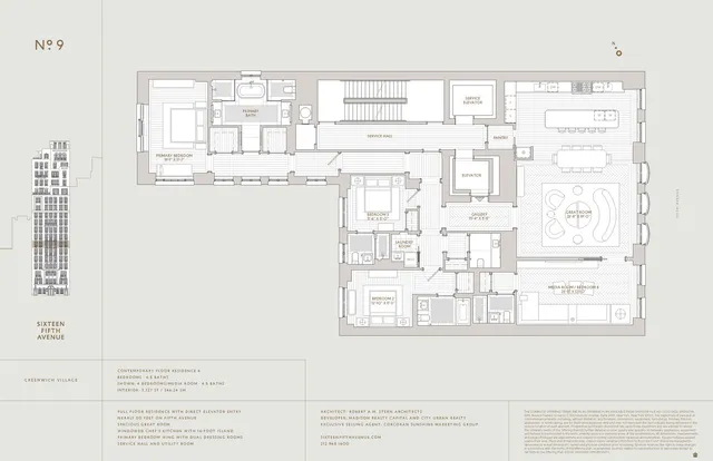 $12,750,000 | 16 5th Avenue, Unit 9 | Greenwich Village