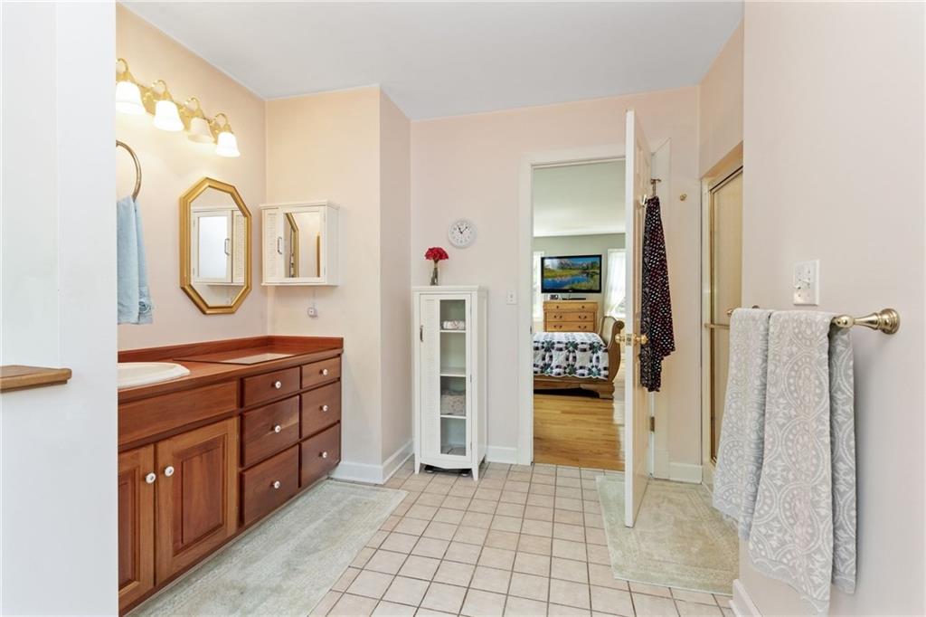 4661 Old Mercer Road Volant, PA 16156 - Photo 17 of 25 Master Bath with shower and shared whirlpool tub (sort of like a Jack and Jill)