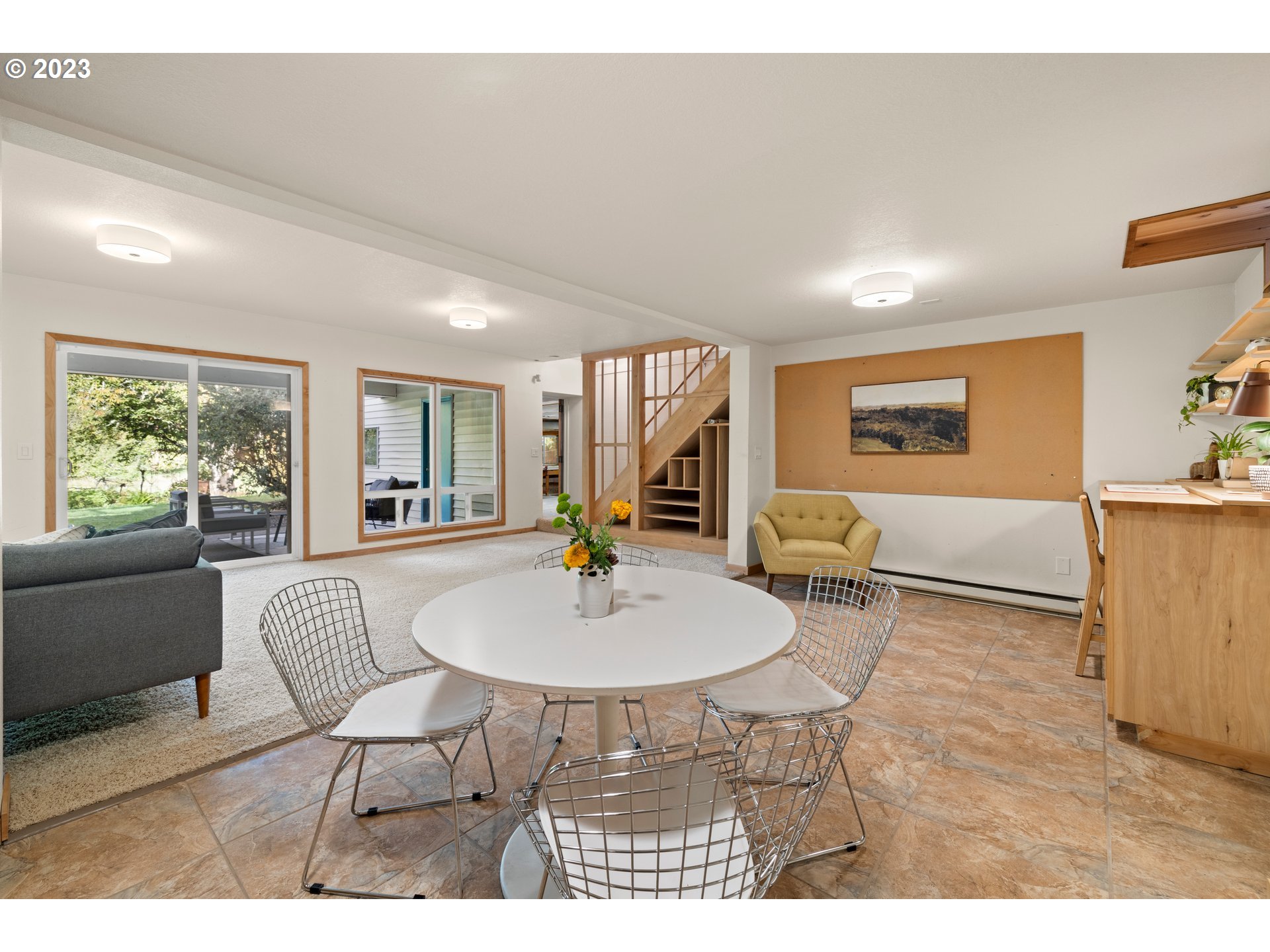 8425 Southwest Ridgeway Drive Portland, OR 97225 - Photo 22 of 41 a living room with furniture and a large window