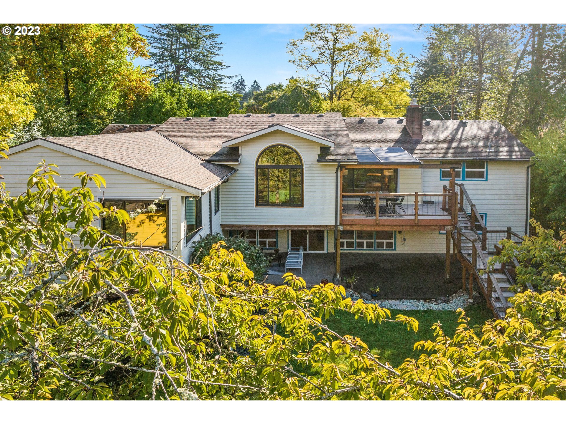 8425 Southwest Ridgeway Drive Portland, OR 97225 - Photo 27 of 41 a aerial view of a house with a swimming pool