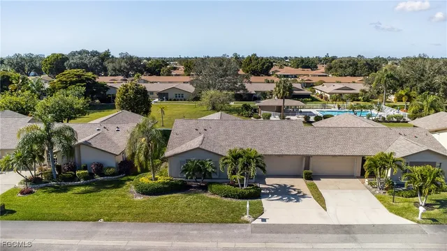 an aerial view of multiple house
