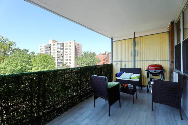 a outdoor space with furniture