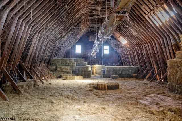 a garden view with a sitting space