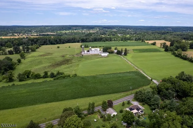 an aerial view of a golf course with outdoor space