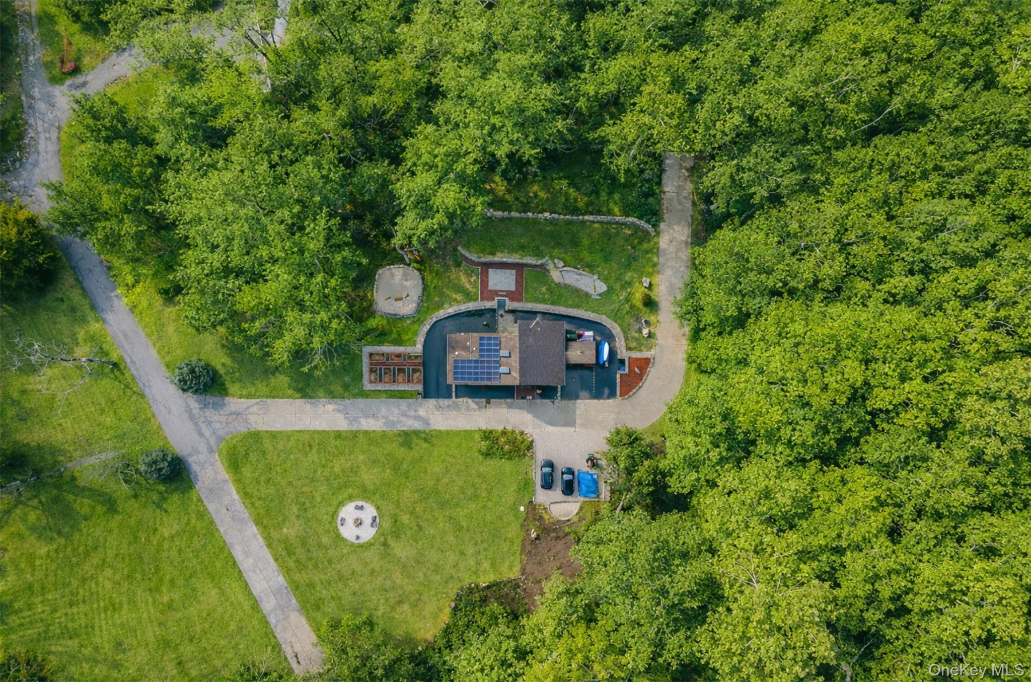 View from above of property