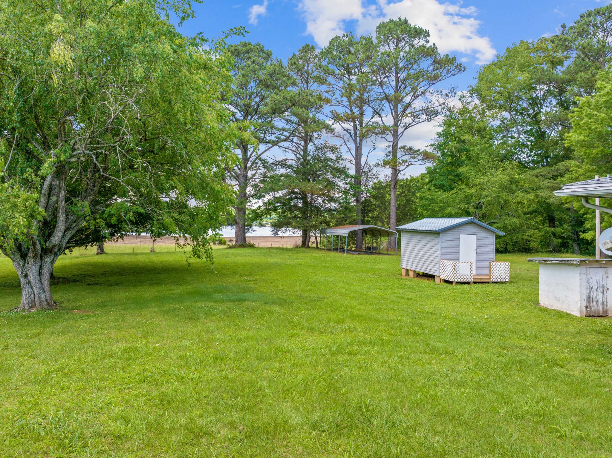 4519 Highway 100 Decaturville, TN 38329 - Photo 3 of 31 a garden with trees in front of it