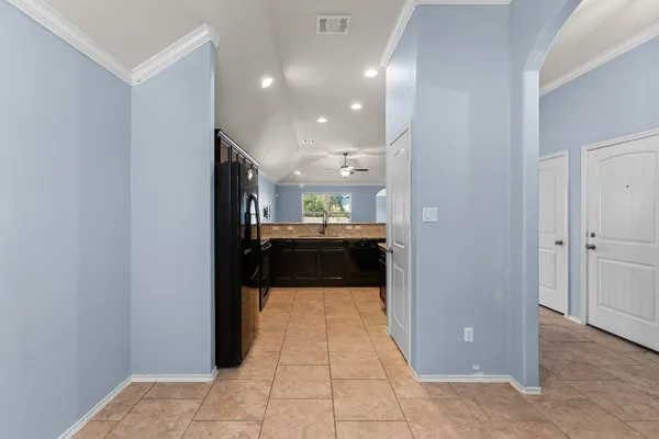 a view of an empty room and window
