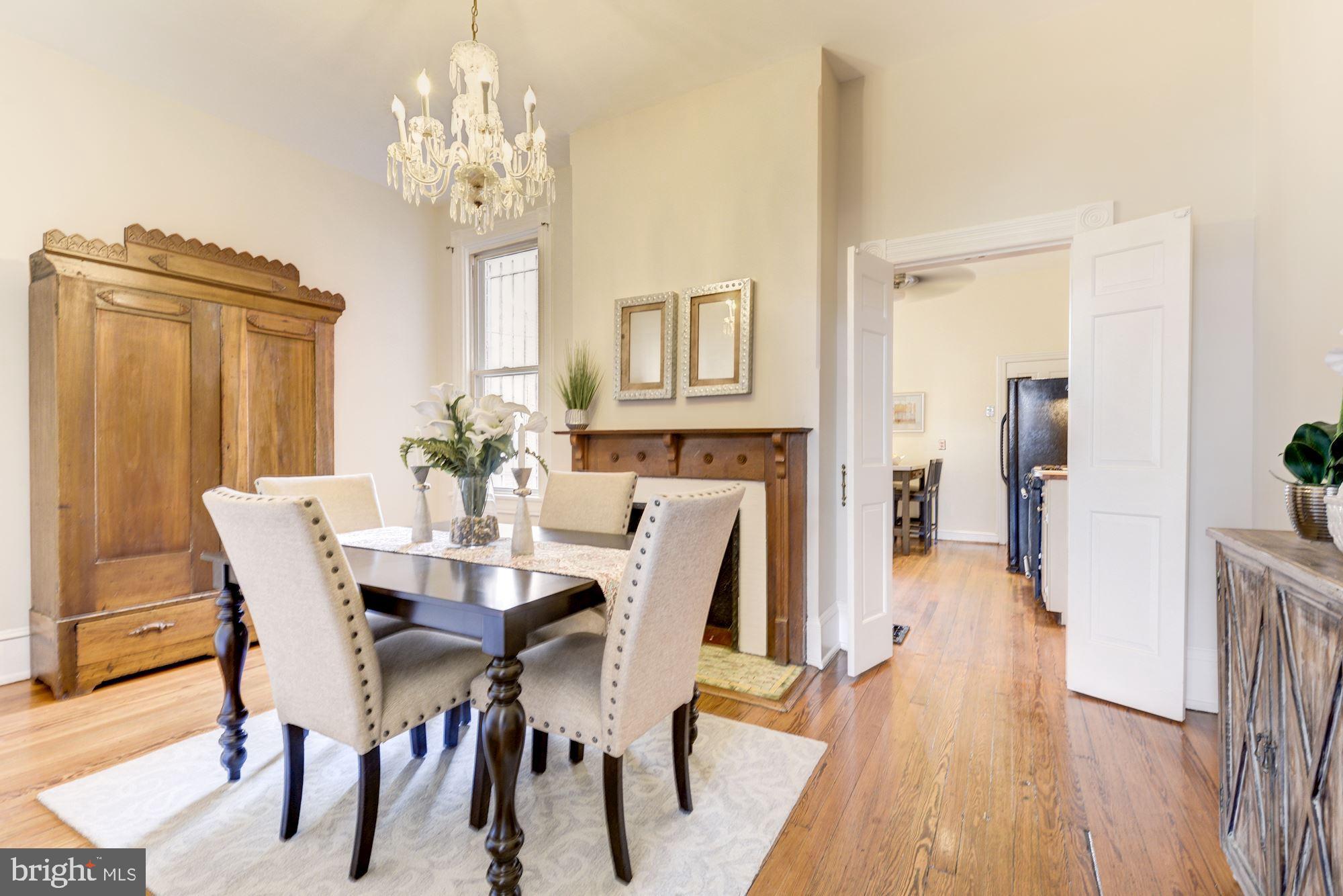 505 4th Street Southeast Washington, DC 20003 - Photo 5 of 23 Dining room with fireplace