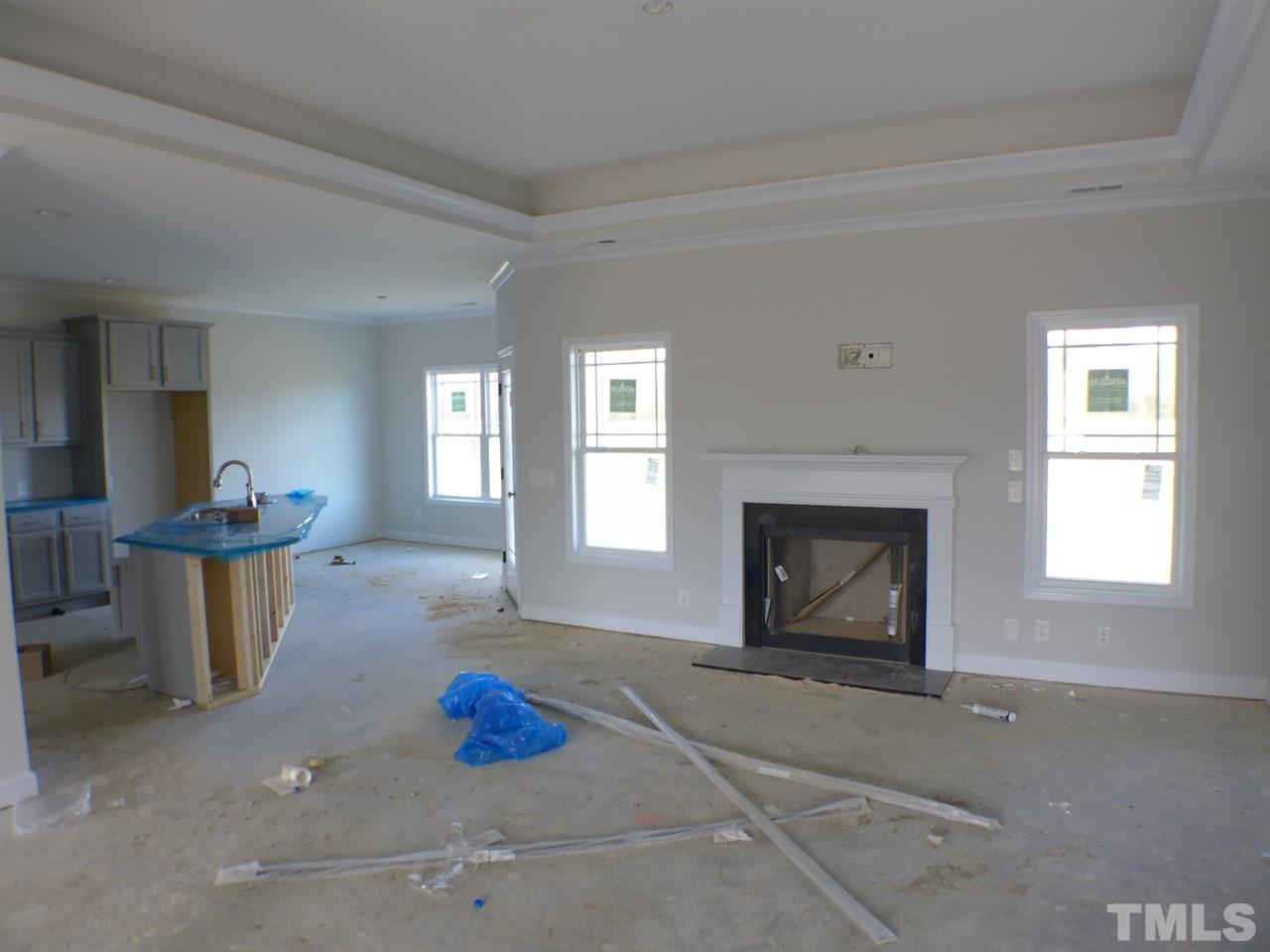 2589 Stanley Hall Road Dunn, NC 28334 - Photo 4 of 13 a living room with furniture and a fireplace