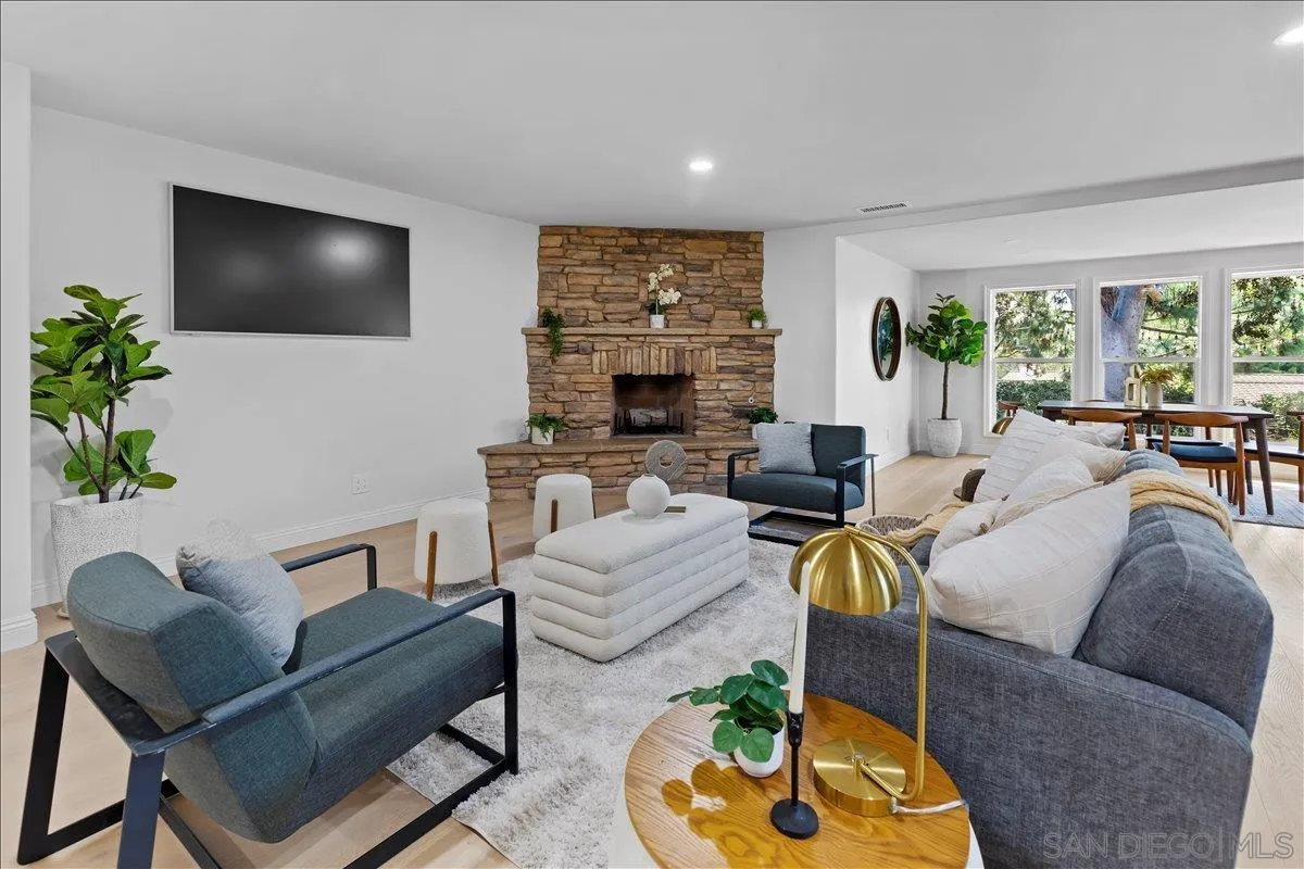 16902 Via De Santa Fe, Unit 12 Rancho Santa Fe, CA 92091 - Photo 14 of 54 a living room with furniture tv and a large window