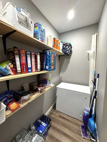 a view of a lake with a big yard