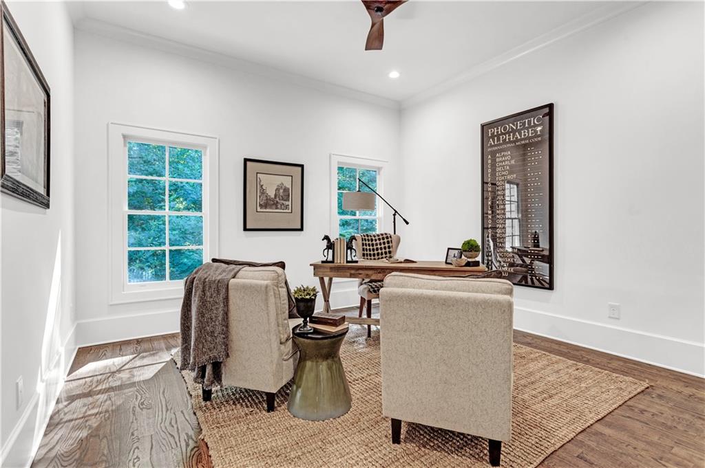 3081 Rhodenhaven Drive Northwest Atlanta, GA 30327 - Photo 28 of 57 a view of a workspace with furniture and a window