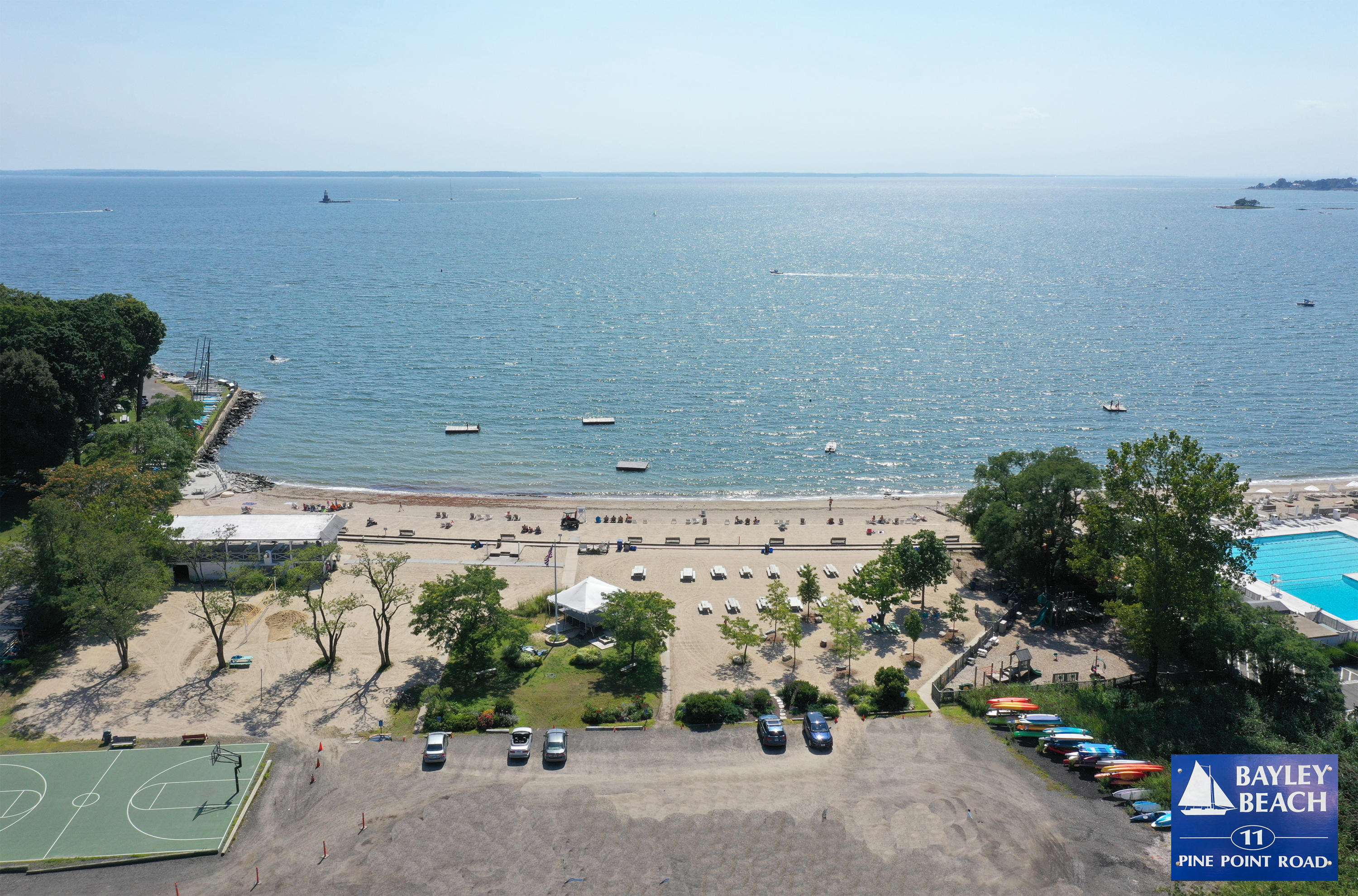 30 Pine Point Road Rowayton, CT 06853 - Photo 6 of 6 an aerial view of beach and patio