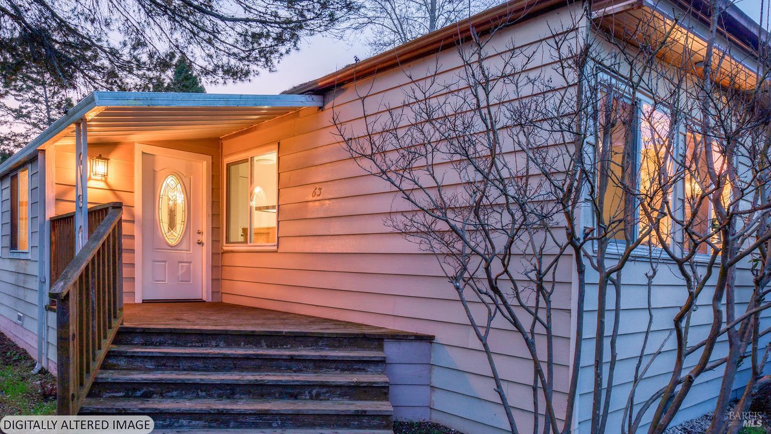 2412 Foothill Boulevard, Unit 63 Calistoga, CA 94515 - Photo 2 of 28 Evening look, digitally altered. Welcome Home.