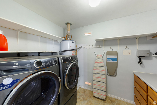 664 East Springhill Drive Washington, UT 84780 - Photo 16 of 21 Utility room with an integrated water heater, light-toned walls, and a ceiling-mounted light fixture