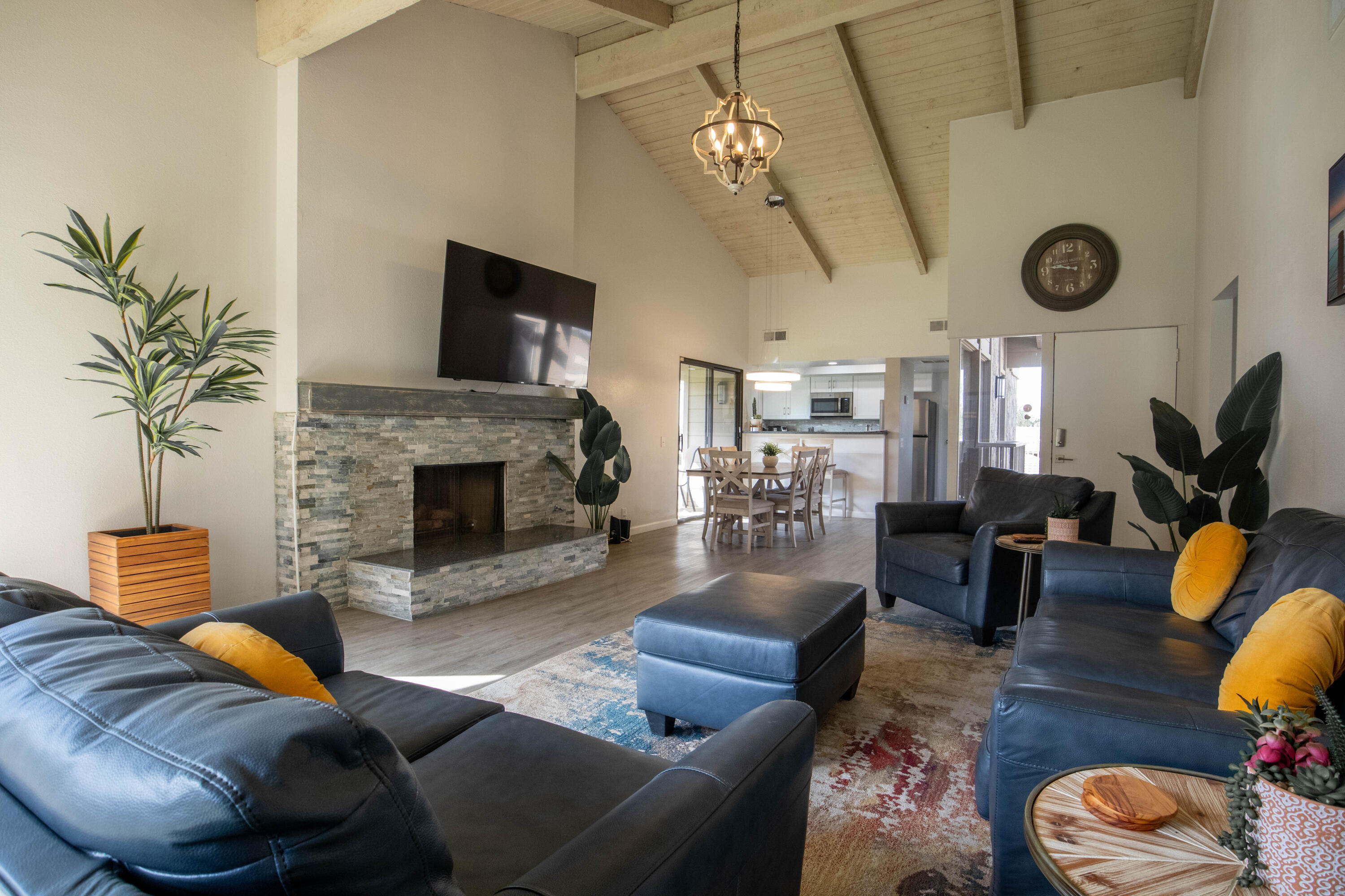 46560 Arapahoe Circle, Unit B Indian Wells, CA 92210 - Photo 6 of 17 a living room with furniture and a fireplace