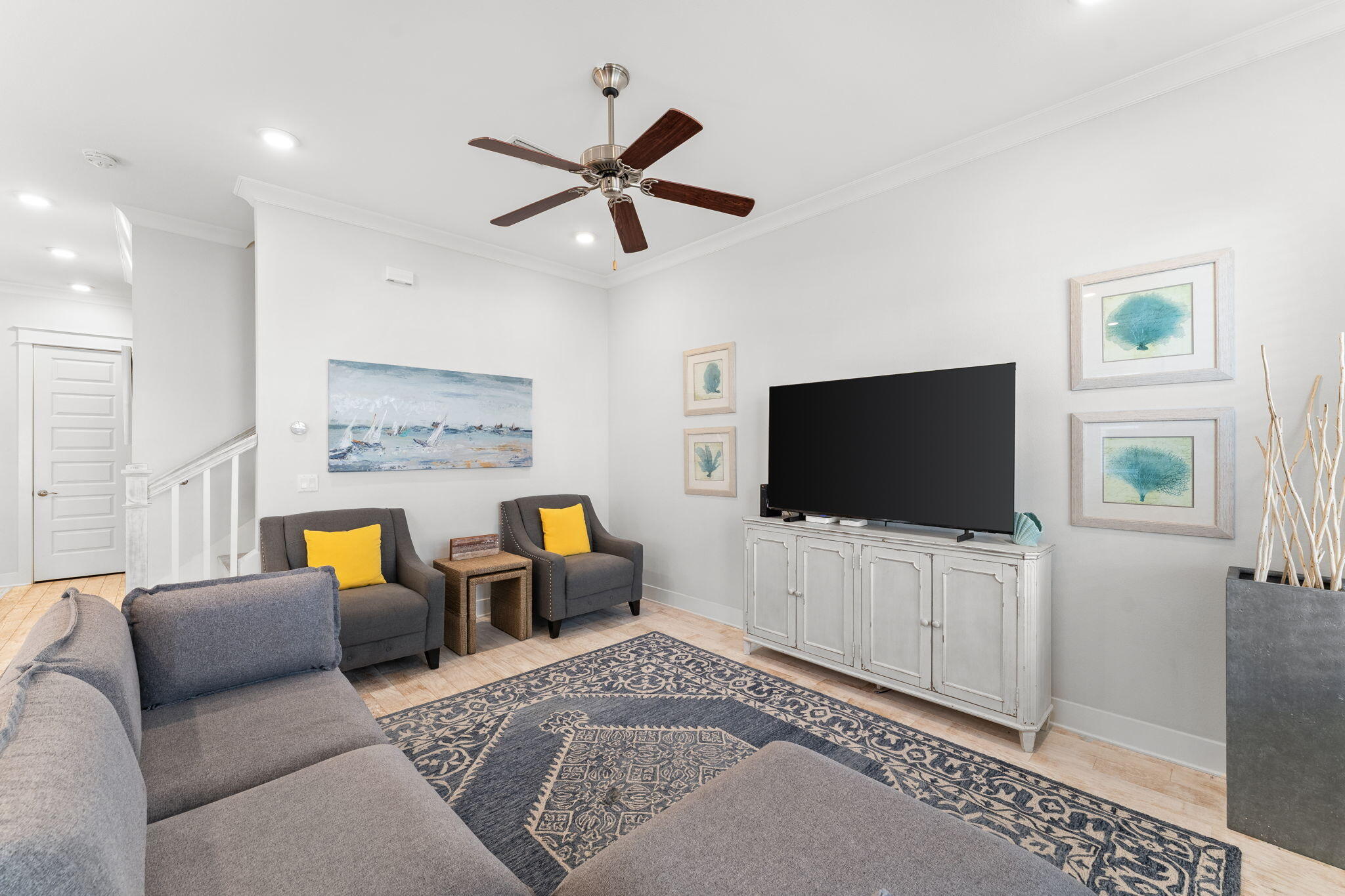 Undisclosed Address Inlet Beach, FL 32461 - Photo 28 of 44 a living room with furniture and a flat screen tv