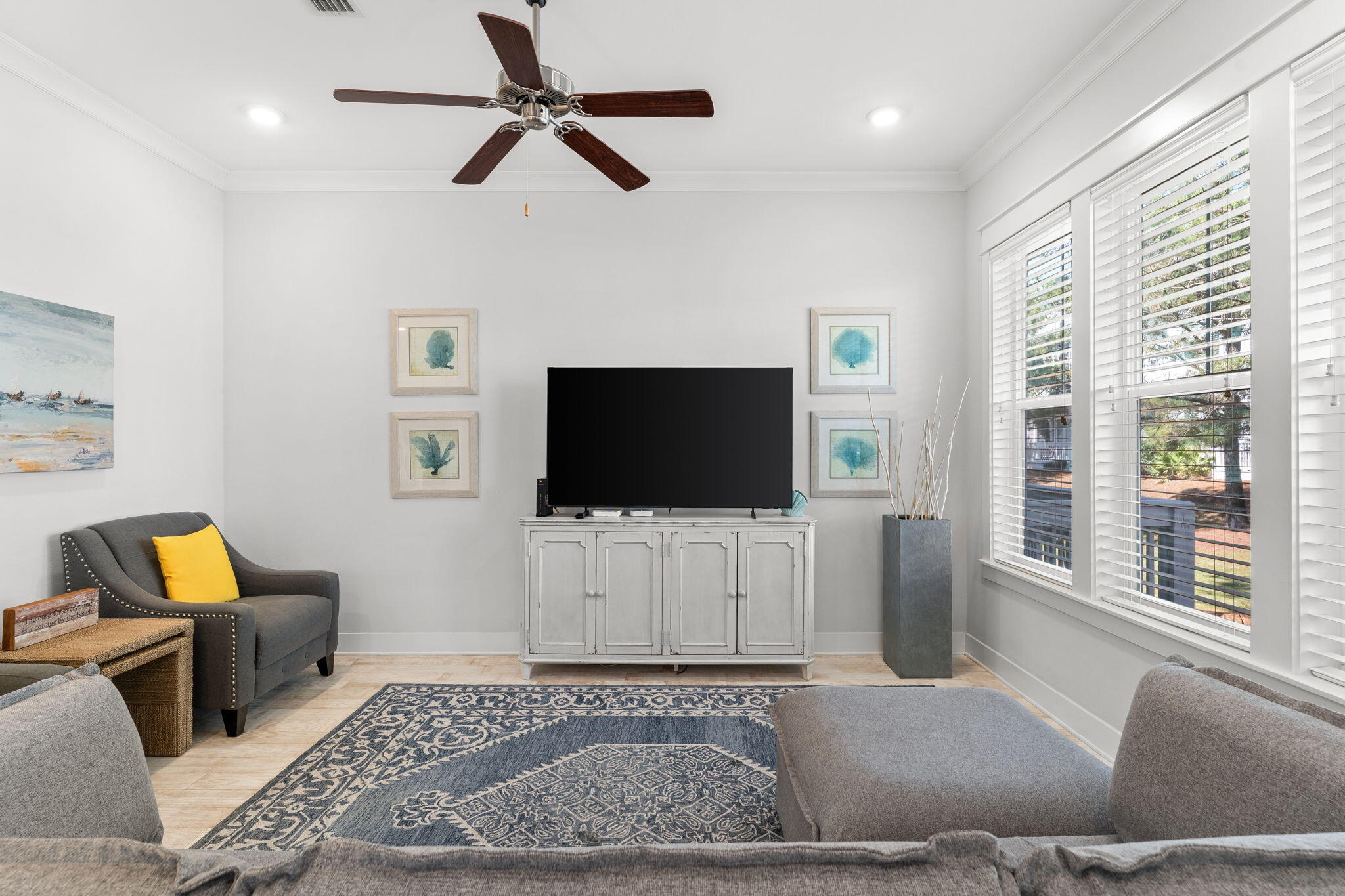 Undisclosed Address Inlet Beach, FL 32461 - Photo 32 of 44 a living room with furniture and a flat screen tv