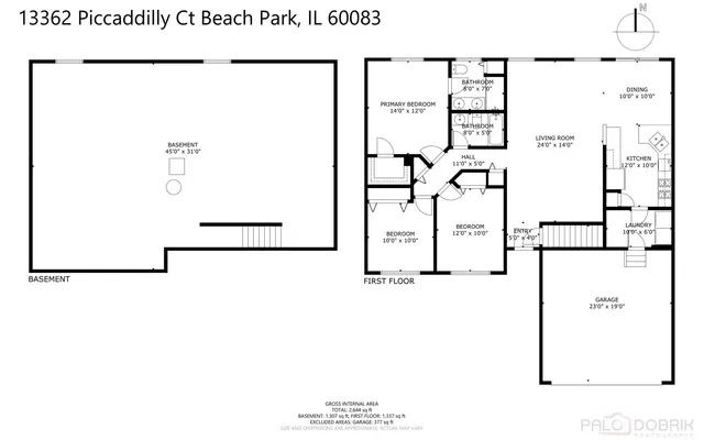 $284,750 | 13362 Piccaddilly Court, Beach Park, IL 60083