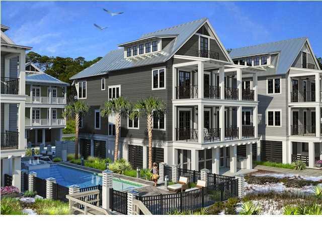 7 Winston Ln Inlet Beach Inlet Beach, FL 32461 - Photo 4 of 19 a front view of a residential apartment building with a yard