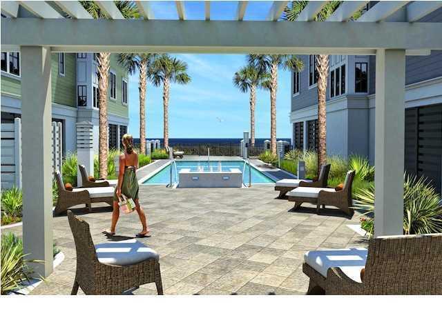 7 Winston Ln Inlet Beach Inlet Beach, FL 32461 - Photo 5 of 19 a swimming pool with outdoor seating and house in the back