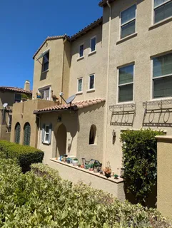 front view of a house with a large windows