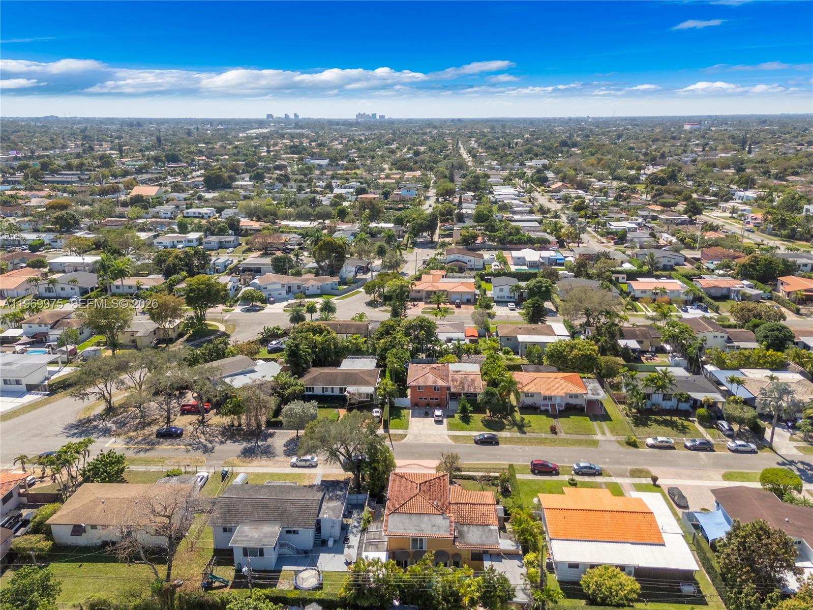 7941 Southwest 18th Terrace Miami, FL 33155 - Photo 57 of 60 an aerial view of residential houses with city view