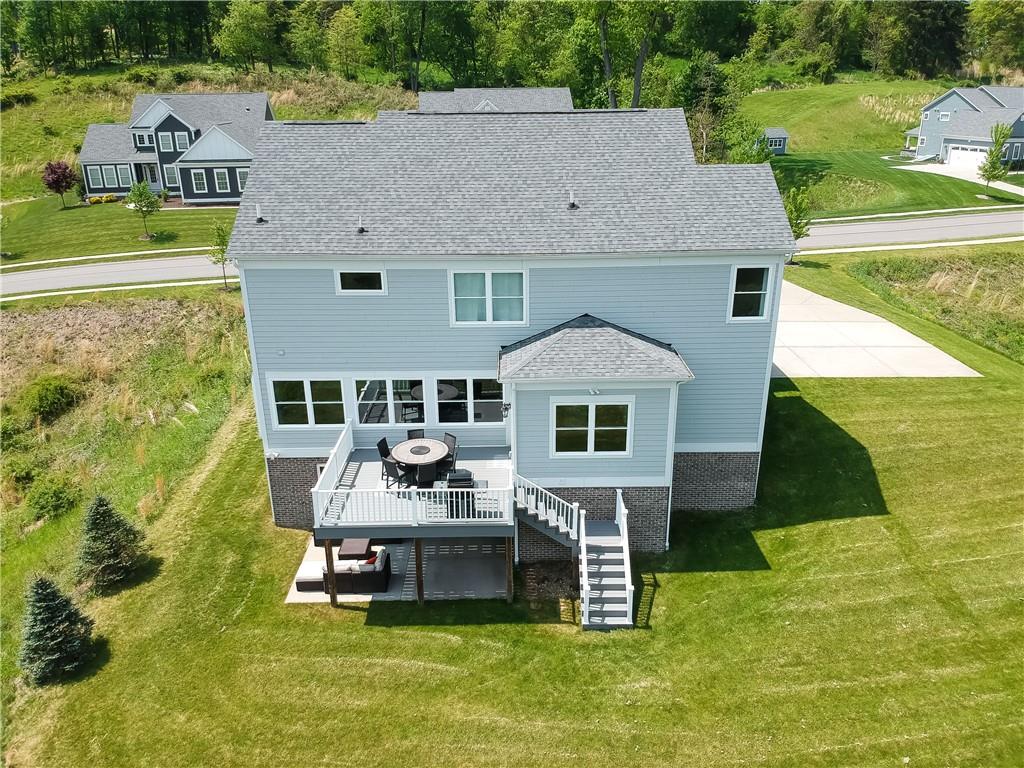237 Tamarack Drive Gibsonia, PA 15044 - Photo 39 of 48 an aerial view of a house with swimming pool garden and patio