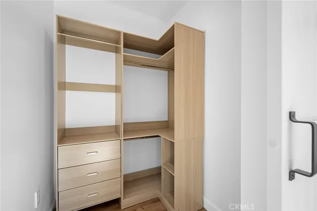 a close view of closet