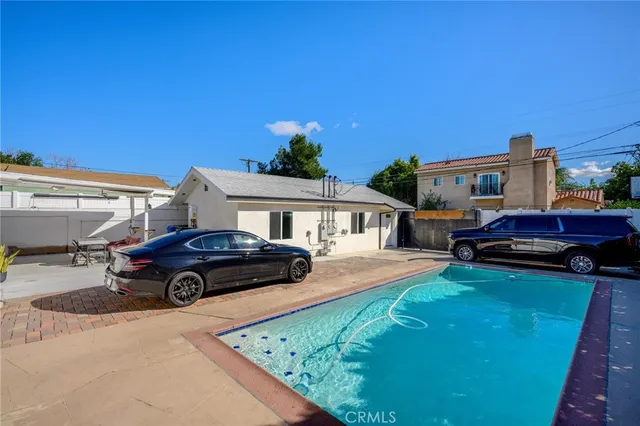 a car parked in front of a house