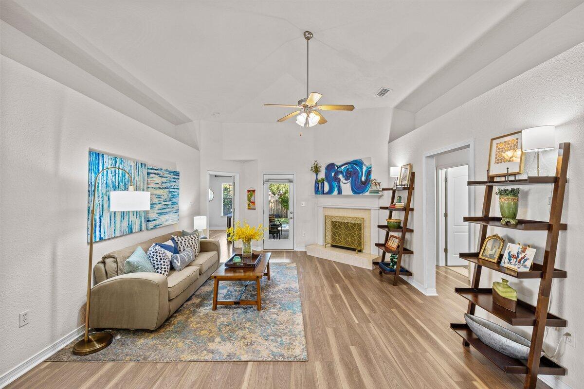 40 Red Bay Court Santa Rosa Beach, FL 32459 - Photo 16 of 49 a living room with furniture and a wooden floor