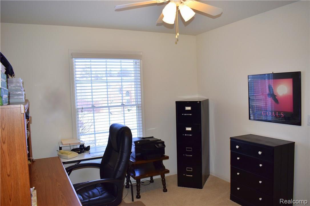 1668 Blushing Court Rochester, MI 48307 - Photo 28 of 34 Bedroom #4 with ceiling fan (could be great office)