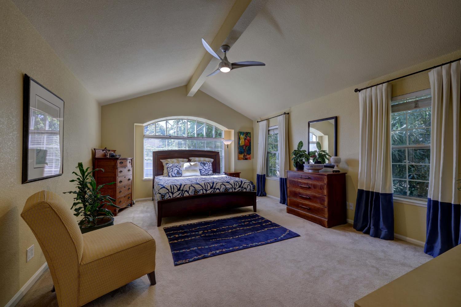 8801 Villa Campo Way Fair Oaks, CA 95628 - Photo 36 of 64 Large master bedroom with vaulted ceiling.
