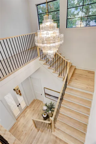 a view of dining room and hall with furniture