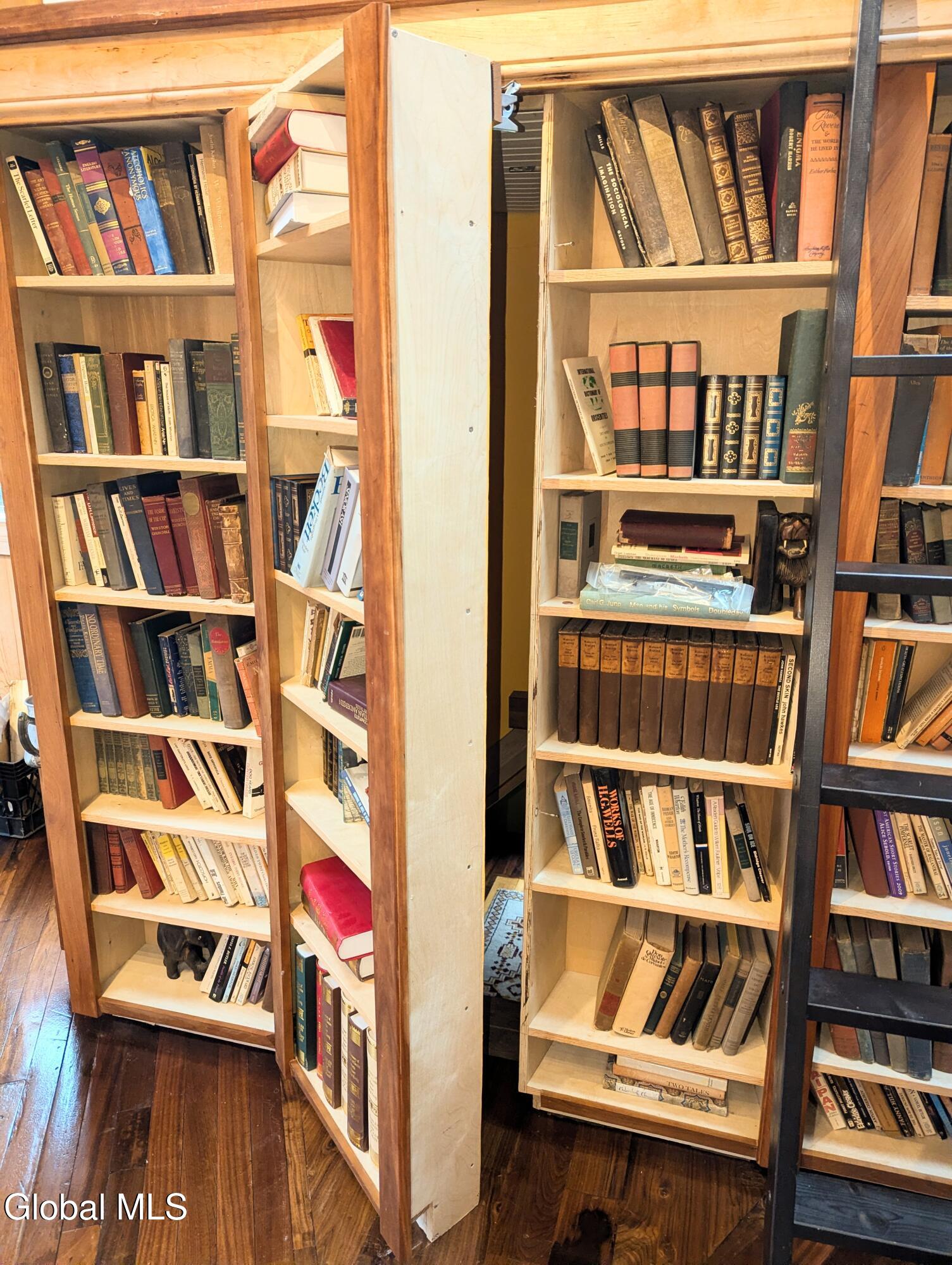 820 Trout Lake Road Bolton, NY 12814 - Photo 32 of 65 Secret room bookcase door