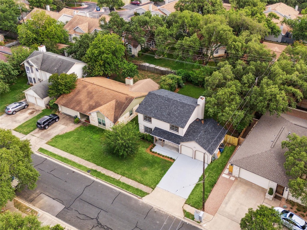4525 Langtry Lane Austin, TX 78749 - Photo 31 of 31 an aerial view of a house with garden space and street view
