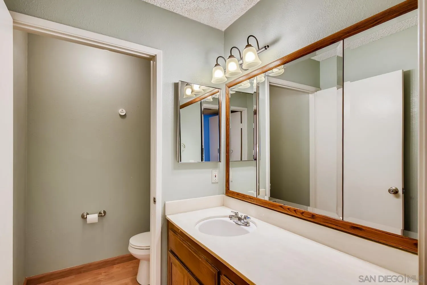 8271 Caminito Modena San Diego, CA 92037 - Photo 18 of 28 a bathroom with a sink and a mirror