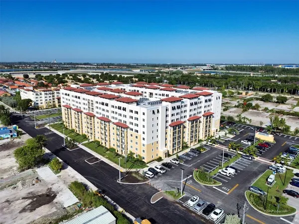 an aerial view of a city
