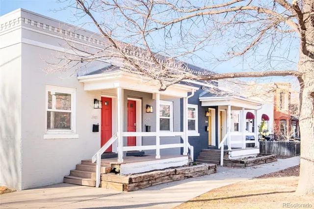 a front view of a building