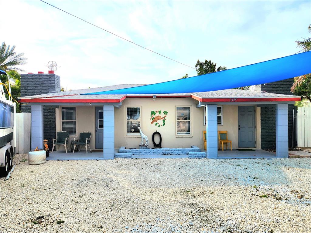 a front view of a house