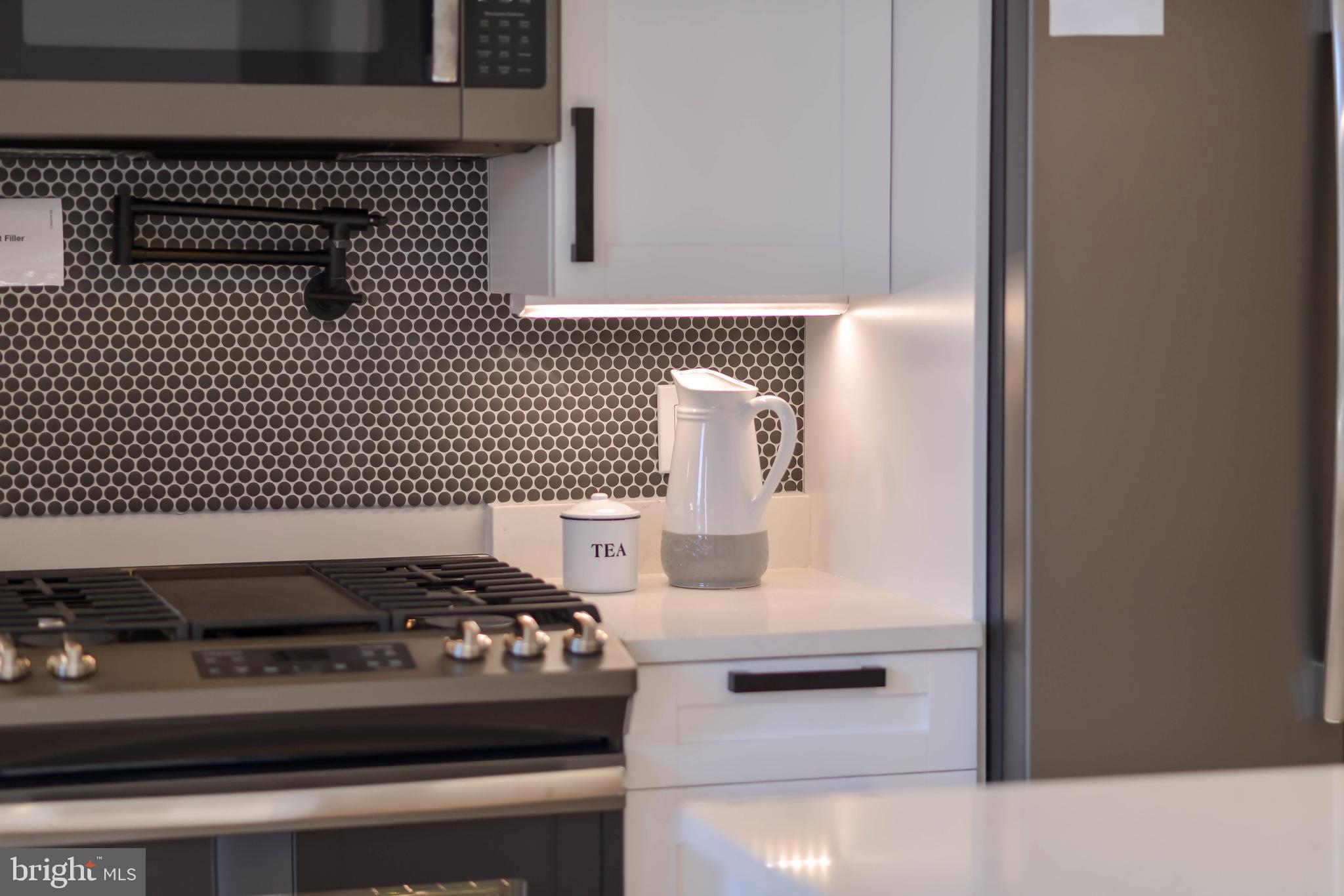 113 U Street Northeast, Unit A Washington, DC 20002 - Photo 13 of 32 Pot filler and under cabinet lighting