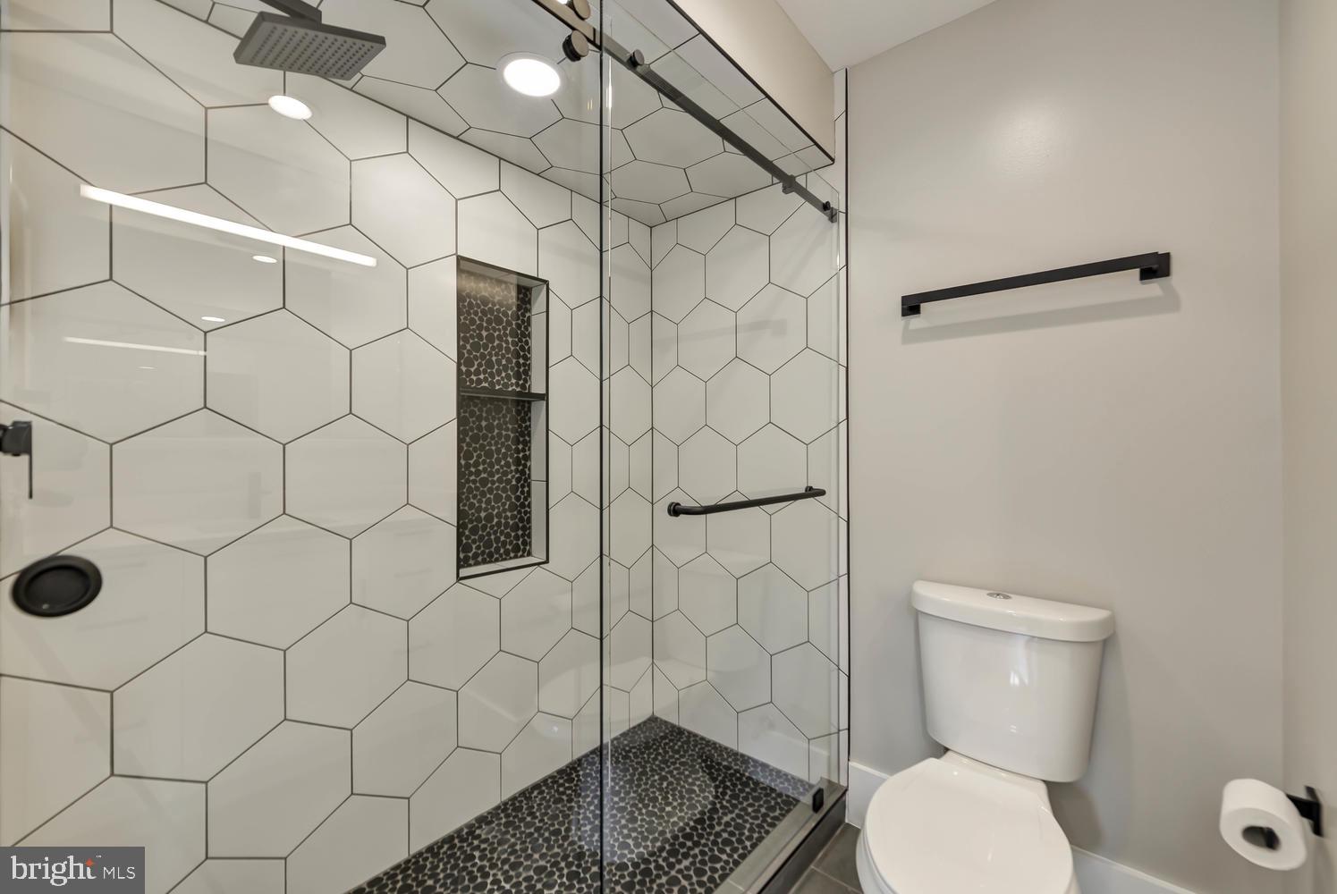 113 U Street Northeast, Unit A Washington, DC 20002 - Photo 26 of 32 Oversized waterfall shower with custom tile work