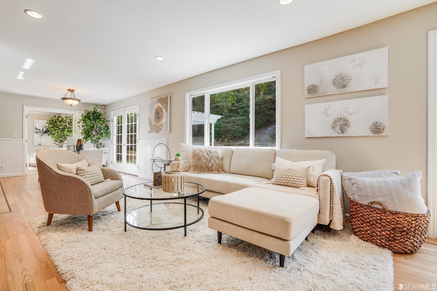 1838 Whitecliff Way San Mateo, CA 94402 - Photo 17 of 56 a living room with furniture and a large window