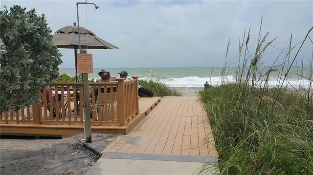 a view of an ocean beach