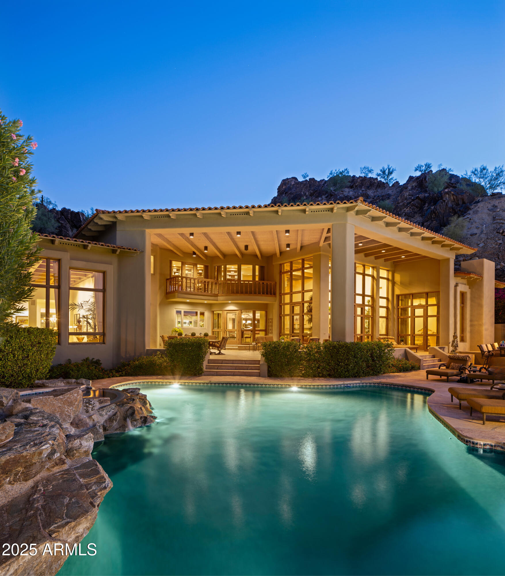 5407 East Roadrunner Road Paradise Valley, AZ 85253 - Photo 21 of 45 Pool at Night